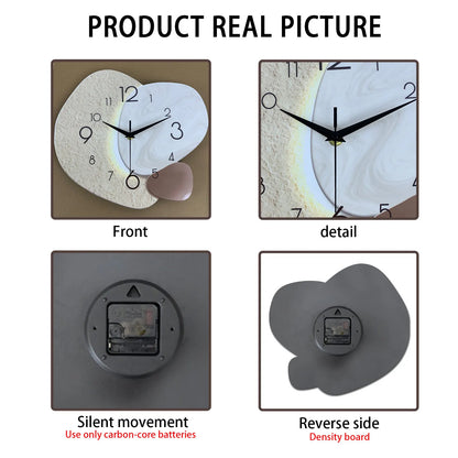 Silent Quartz Wall Clock - Modern Minimalist Design for Living Room