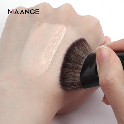 MAANGE Flat Foundation Brush - Professional Makeup Tool with Storage Box