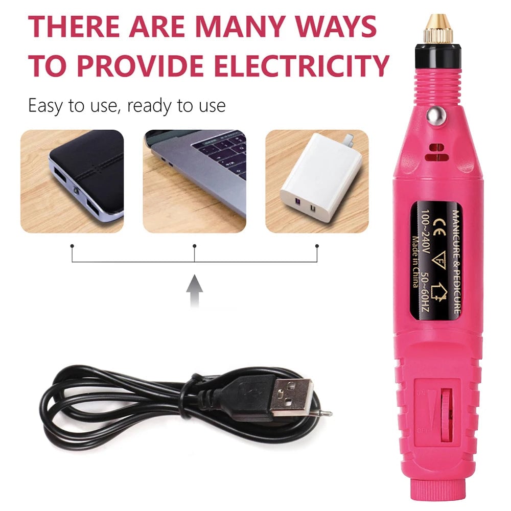 Lulaa Electric Nail Drill 35000RPM Professional Manicure Pedicure Kit