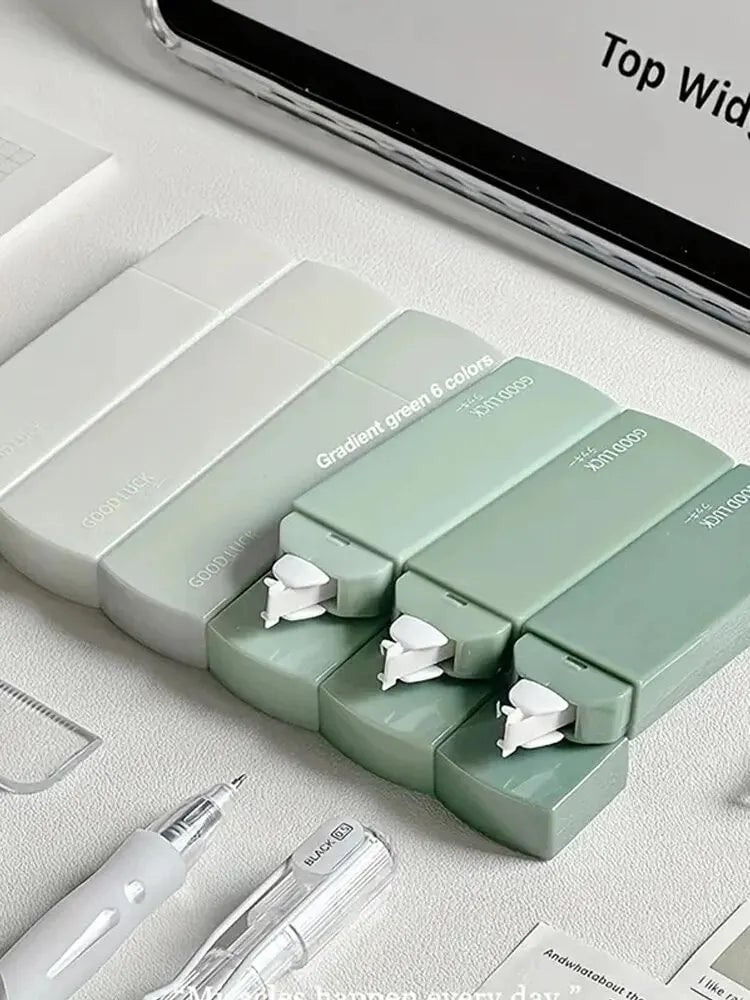 6-Pack Gradient Macaron Correction Tape Set - Portable Silent