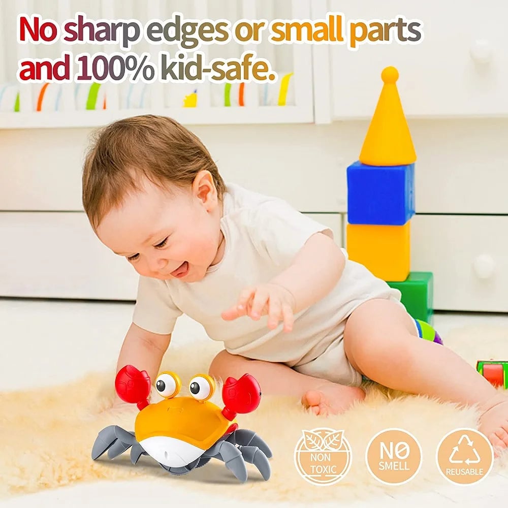 Battery Dancing Crab Interactive Crawling Toy - Escape Motion Baby Toy