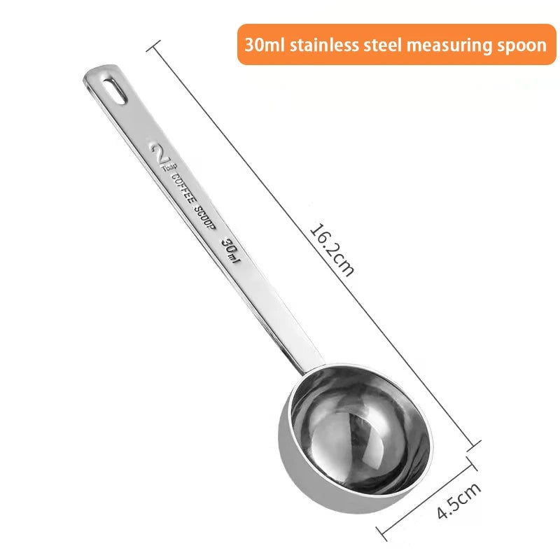 Stainless Steel Coffee Scoop Long Handle Measuring Spoon 1-2PCS Set