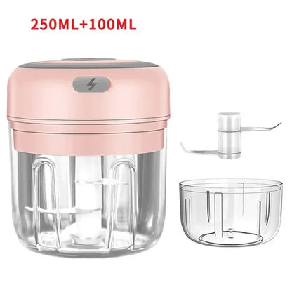 250ml USB Electric Garlic Mincer Chopper Food Processor Kitchen