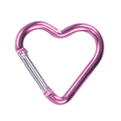 Heart-Shaped Aluminum Carabiner Keychain Clip Hook Water Bottle