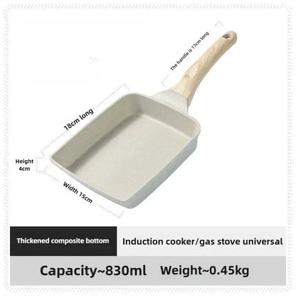 Rectangle Granite Stone Tamagoyaki Pan Nonstick Japanese Egg Frying