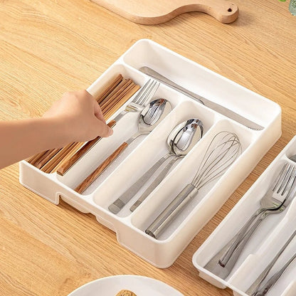 Adjustable Kitchen Drawer Organizer Divider Tray for Utensils
