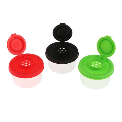 Mini Salt Pepper Shaker Set - Clear Plastic Travel Spice Jars