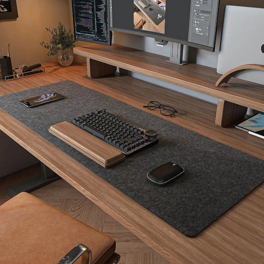 Large Wool Felt Gaming Mouse Pad Non-Slip Desk Mat for Keyboard