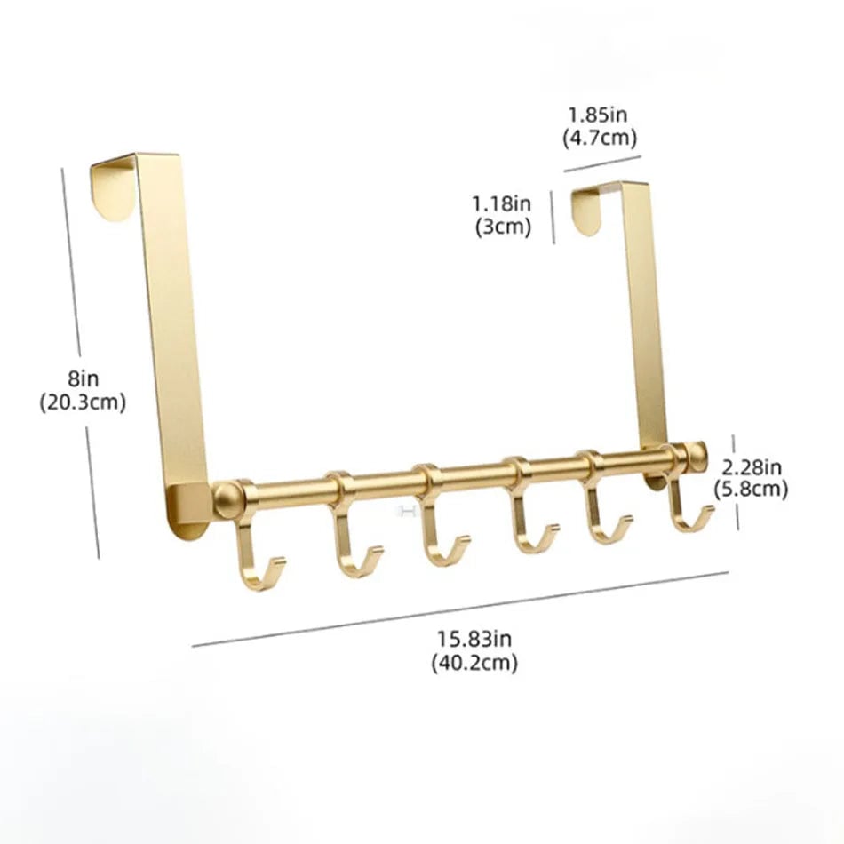 Premium Aluminum Door Hook - Matte Gold/Black/Silver Bathroom Robe
