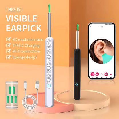 Wireless HD Camera Ear Pick Tool - Visual Earwax Removal Kit