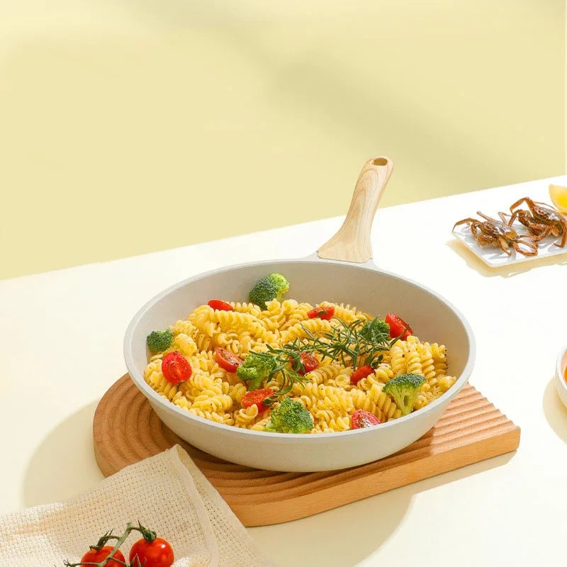 Non-Stick Ceramic Wok Pan - Induction Gas Compatible Universal