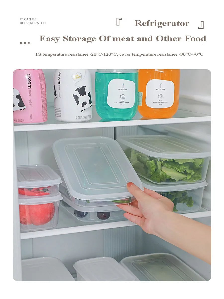 Airtight Food Storage Containers Set - Fresh Produce & Meat Crisper