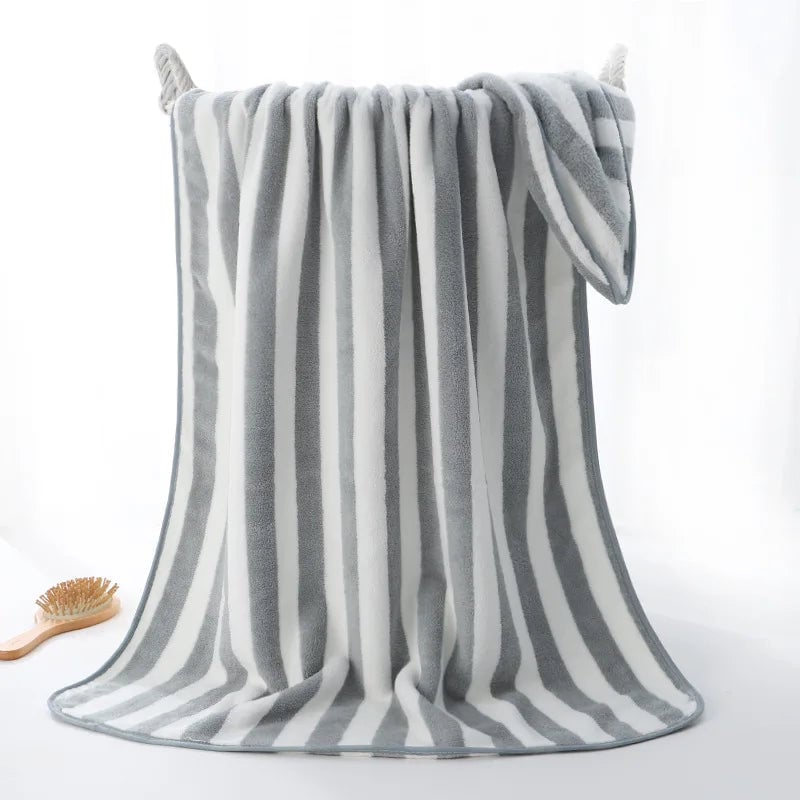 Stripe Super Soft Bath Towel 90x170cm Super Absorbent Multi-Use