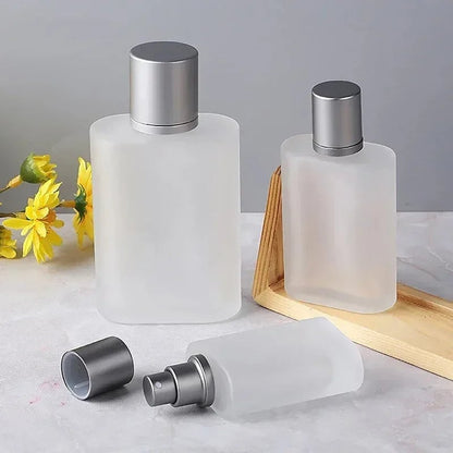 50ml 30ml Sandblasted Glass Perfume Bottle with Screw Top Spray