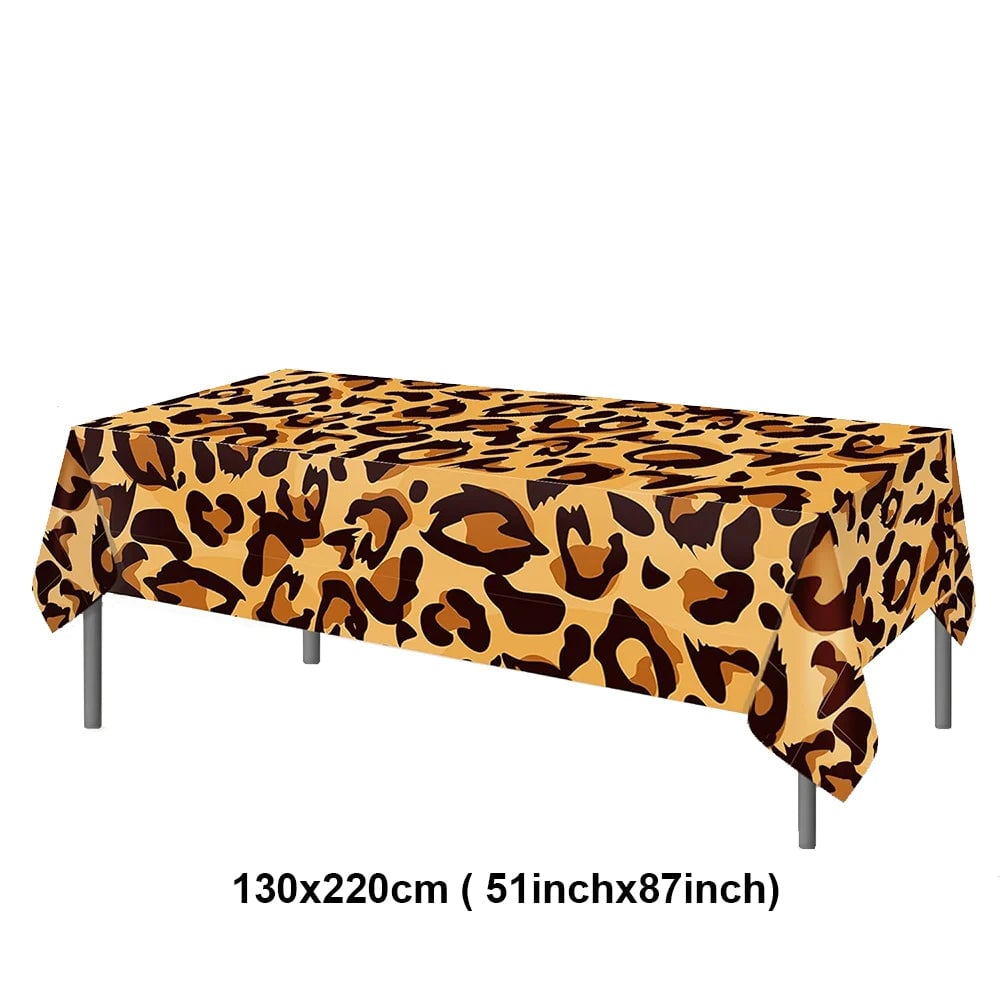 Jungle Animal Print Disposable Paper Plates Safari Party 8-Pack