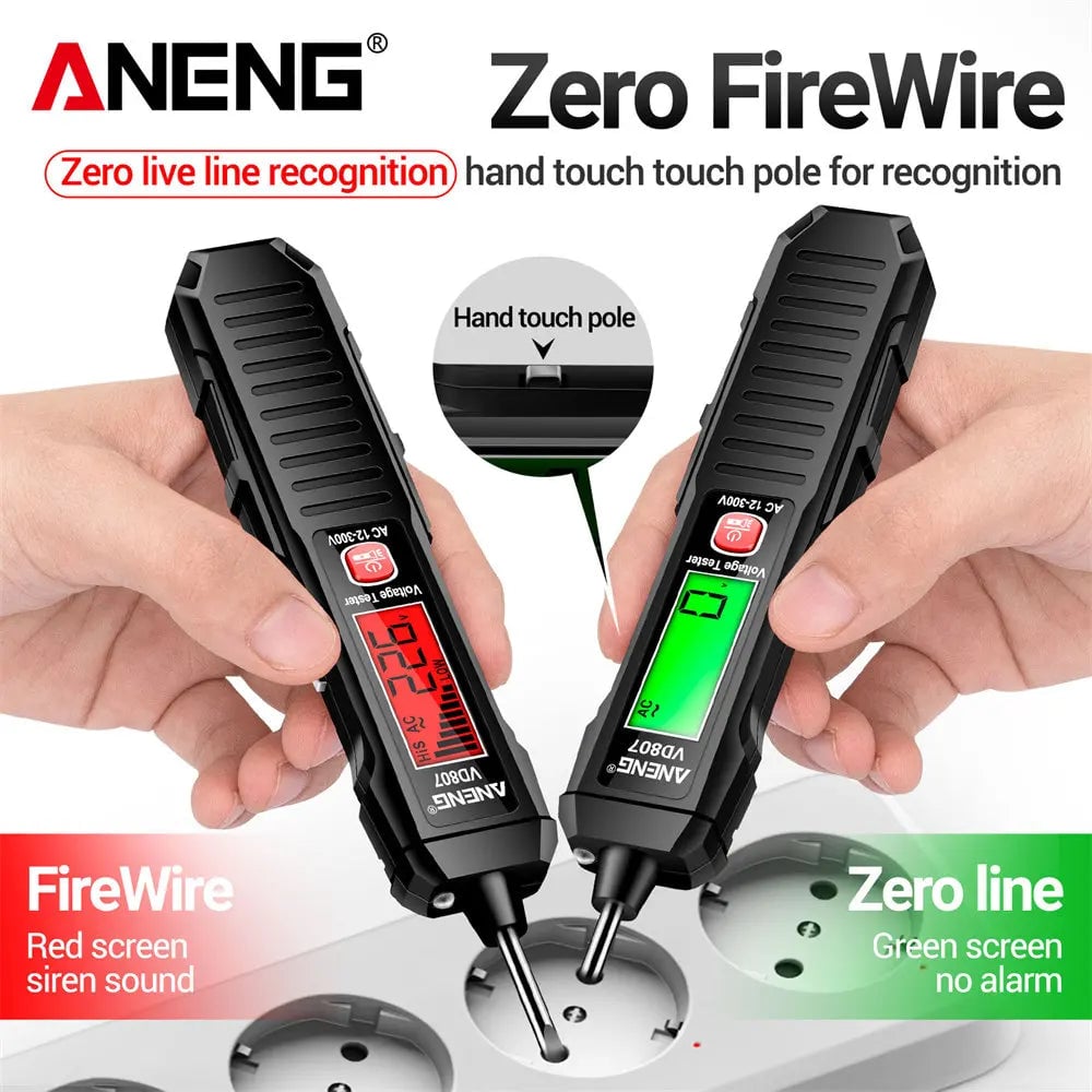 ANENG VD807 Non-Contact Voltage Tester 12-300V AC NCV Sensor Pen