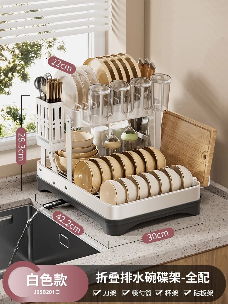 Multifunctional Kitchen Dish Drying Rack Countertop Organizer