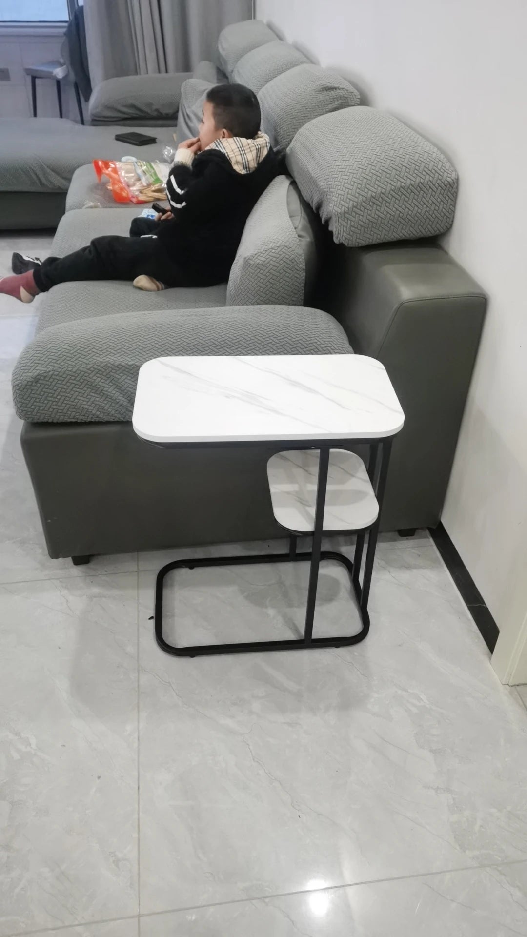 Modern Square Side Table - Multi-Purpose End Table for Living Room