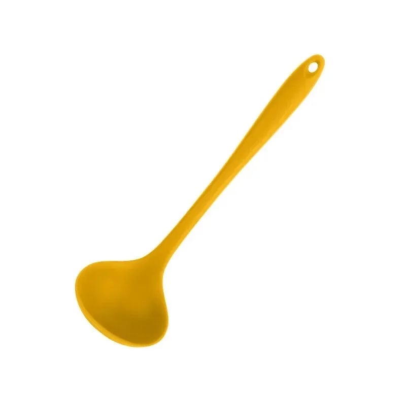 Yellow Silicone Kitchen Utensils Set - Heat Resistant Non-Stick