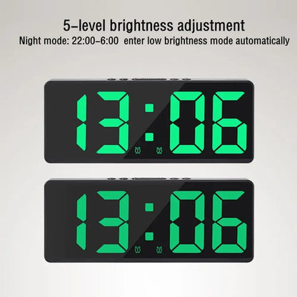 LED Digital Alarm Clock with Temperature Display & Backlight