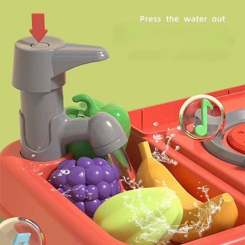 Interactive Kitchen Playset with Sound - Educational Cooking Toy Set
