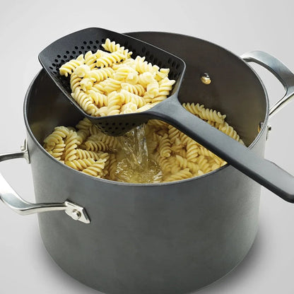 Nylon Slotted Scoop Colander Strainer with Handle - Kitchen Drain