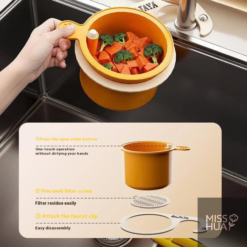 Adjustable Leak Proof Kitchen Sink Strainer Hanging Drainage Basket