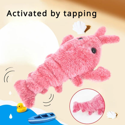 USB Rechargeable Electric Lobster Cat Toy - Jumping Motion Plush