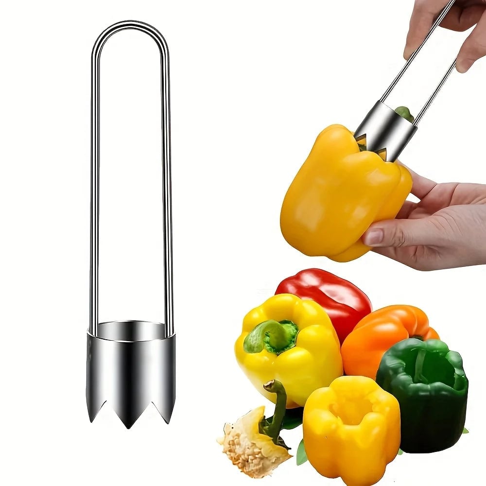 Stainless Steel Fruit Vegetable Corer Tool Set - Apple Pepper Core