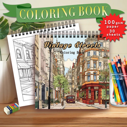Adult Coloring Book 30 Sheets 8.3x8.3 Spiral Bound Women's Drawing
