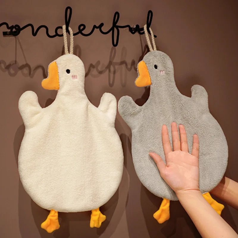 Cartoon Goose Hand Towel - Quick Dry Super Absorbent Kitchen Bath