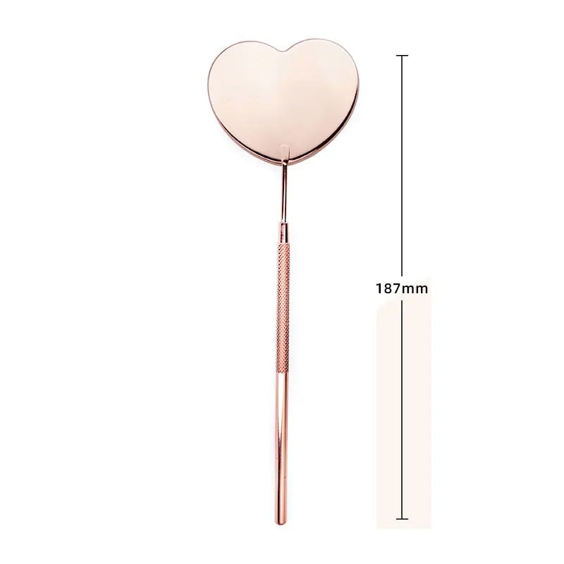 Stainless Steel Magnifying Lash Mirror - Diamond Multifunction Makeup