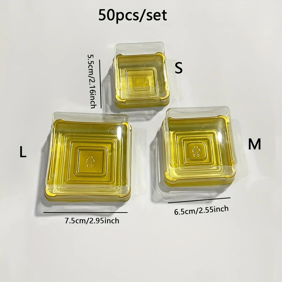 50pcs Mini Transparent Cake Boxes - Clear Cupcake Bakery Packaging