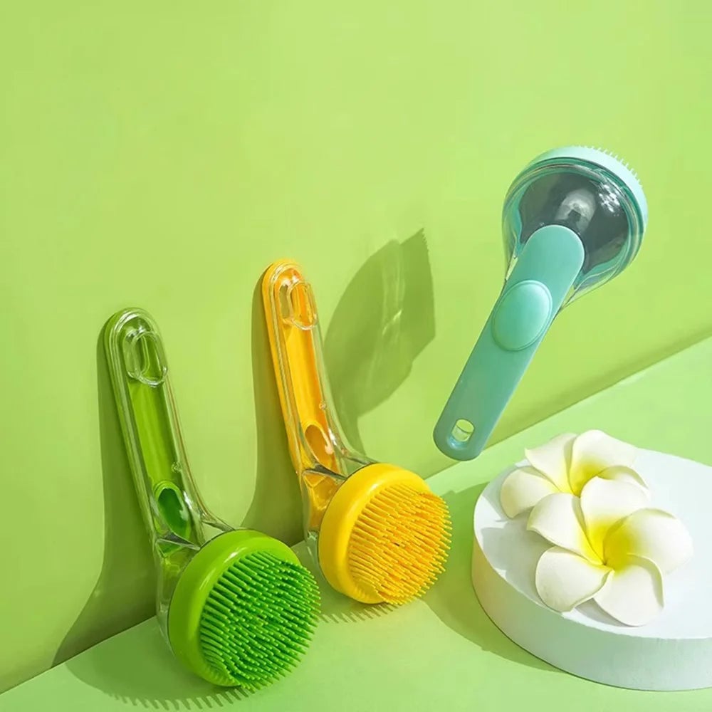 Pet Bath Brush Small Dogs Cats - Massage Scrub Tool Washing Essential