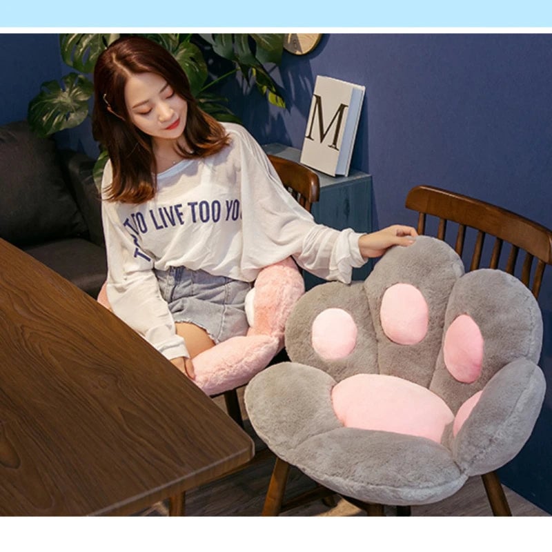 Cat Paw Shape Chair Cushion - Cozy Seat Pad Floor Pillow