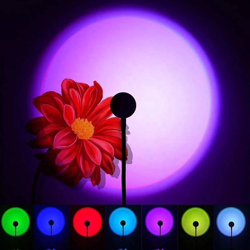 USB LED Sunset Projector Light - Ambient Atmosphere Neon Photography
