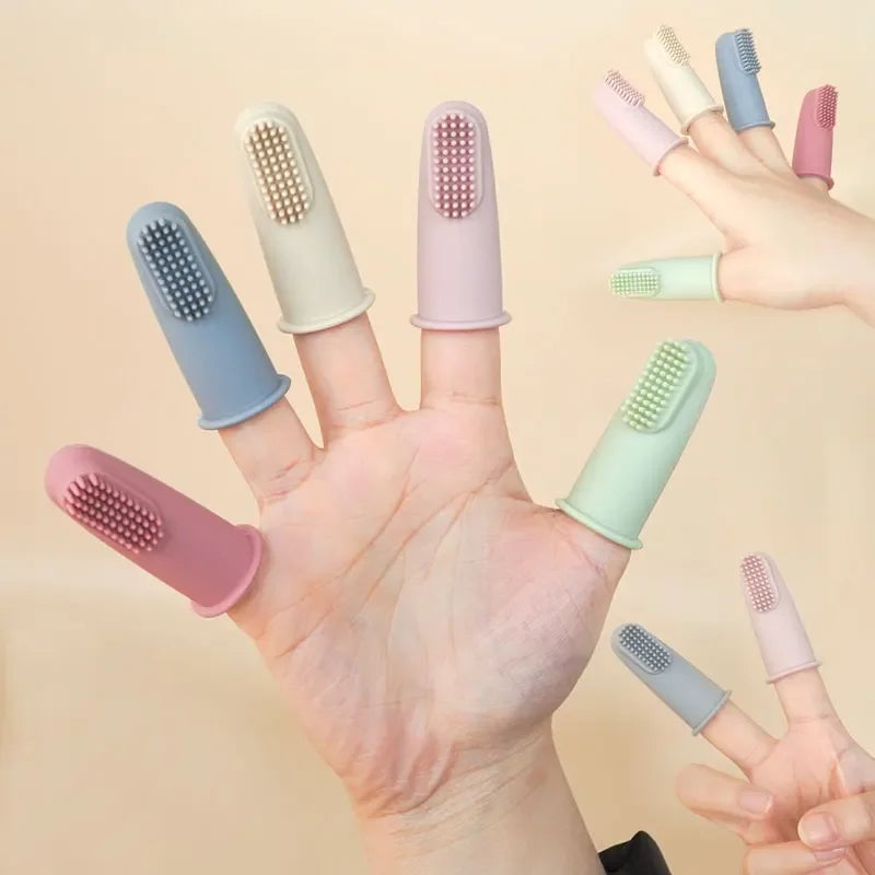 Silicone Baby Finger Toothbrush - Newborn Oral Care Cleaning Brush