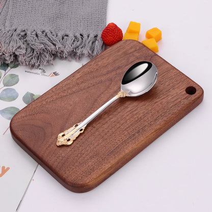 7" Stainless Steel 18-10 Gold Round Bouillon Spoons - Cereal Soup