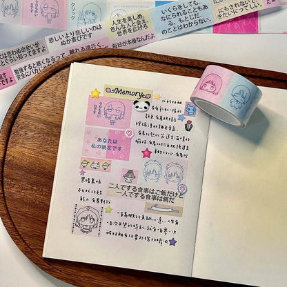 Kawaii Shiny PET Washi Tape Stickers for Scrapbooking & Crafts