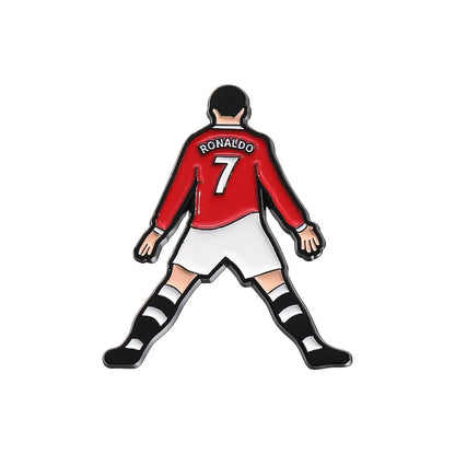 Football Star Enamel Lapel Pin - Professional Athlete Badge Brooch