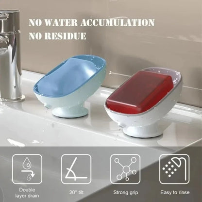 Super Suction Cup Soap Holder with Drainage - Bathroom Kitchen