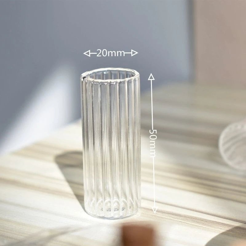 Miniature Glass Vase - Dollhouse Fairy Garden Hydroponic Decor