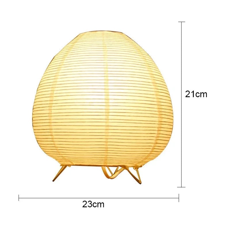 LED Japanese Rice Paper Lantern Table Lamp - Bedside Study Decor
