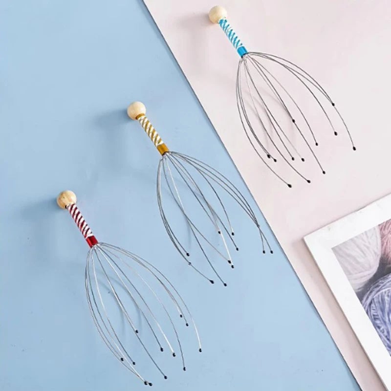 Stainless Steel Octopus Head Massager - Scalp Scratcher Relaxer