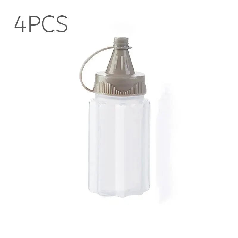 4-Pack Squeeze Bottles Set - BBQ Sauce Condiment Dispensers Sealed