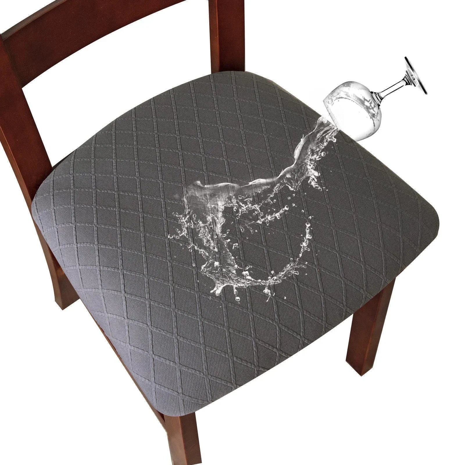 Waterproof Elastic Dining Chair Seat Covers - Removable Washable