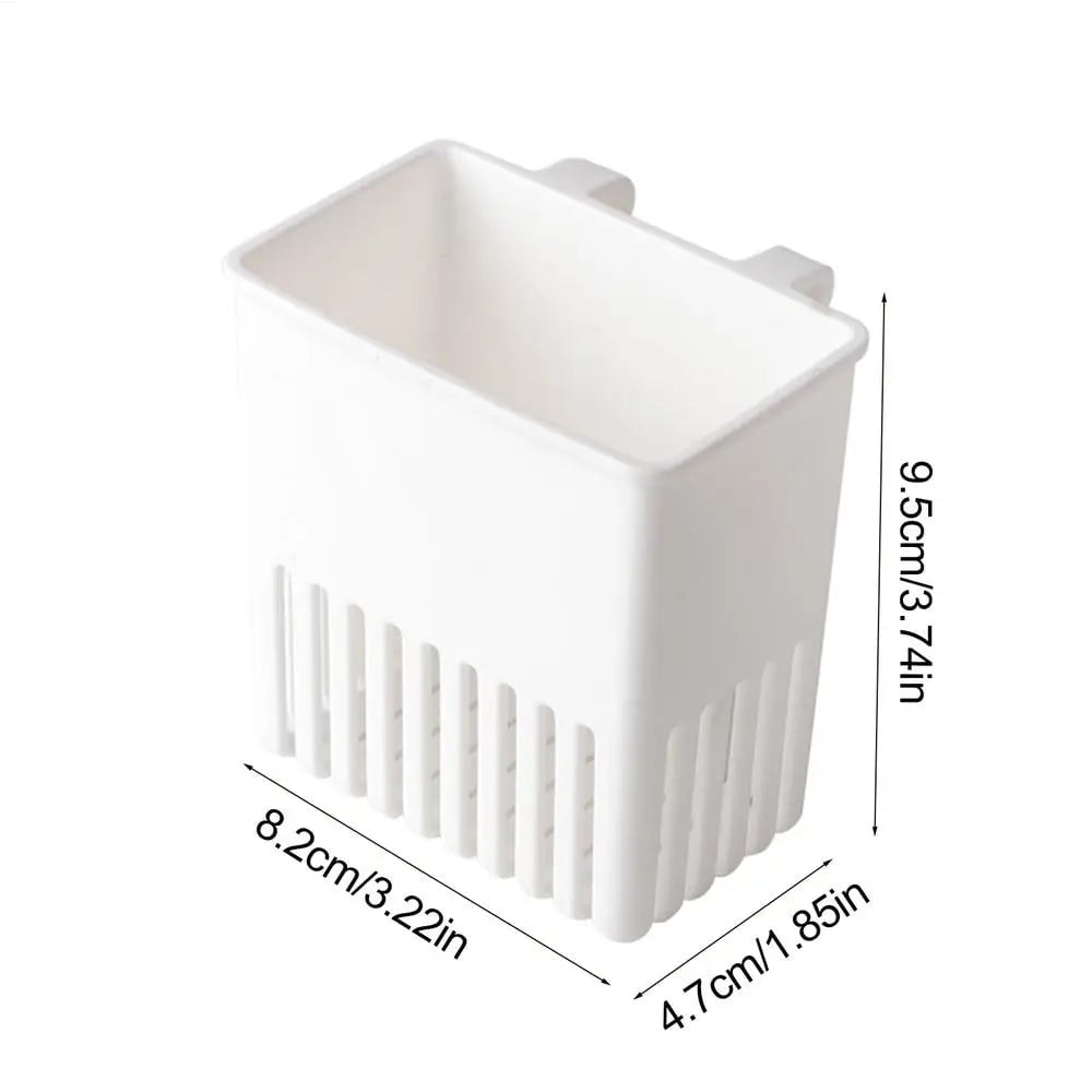 Wall Mount Silverware Drying Basket - Plastic Kitchen Utensil Holder