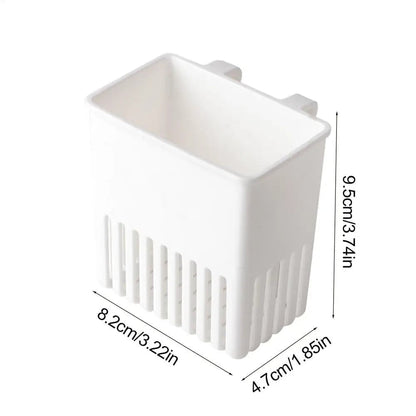 Wall Mount Silverware Drying Basket - Plastic Kitchen Utensil Holder