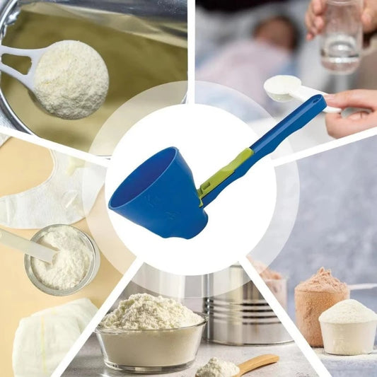2-in-1 Measuring Scoop Funnel Set - Coffee Protein Flour Kitchen Tool