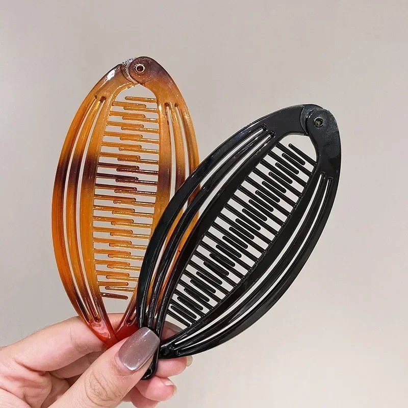 Fish Shaped Beaded Hair Clips Set with Coiled Insert Combs